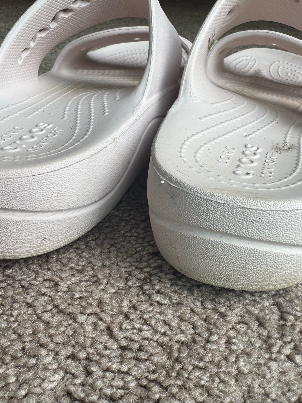 Crocs pale pink platform slides 8 - Picture 4 of 5
